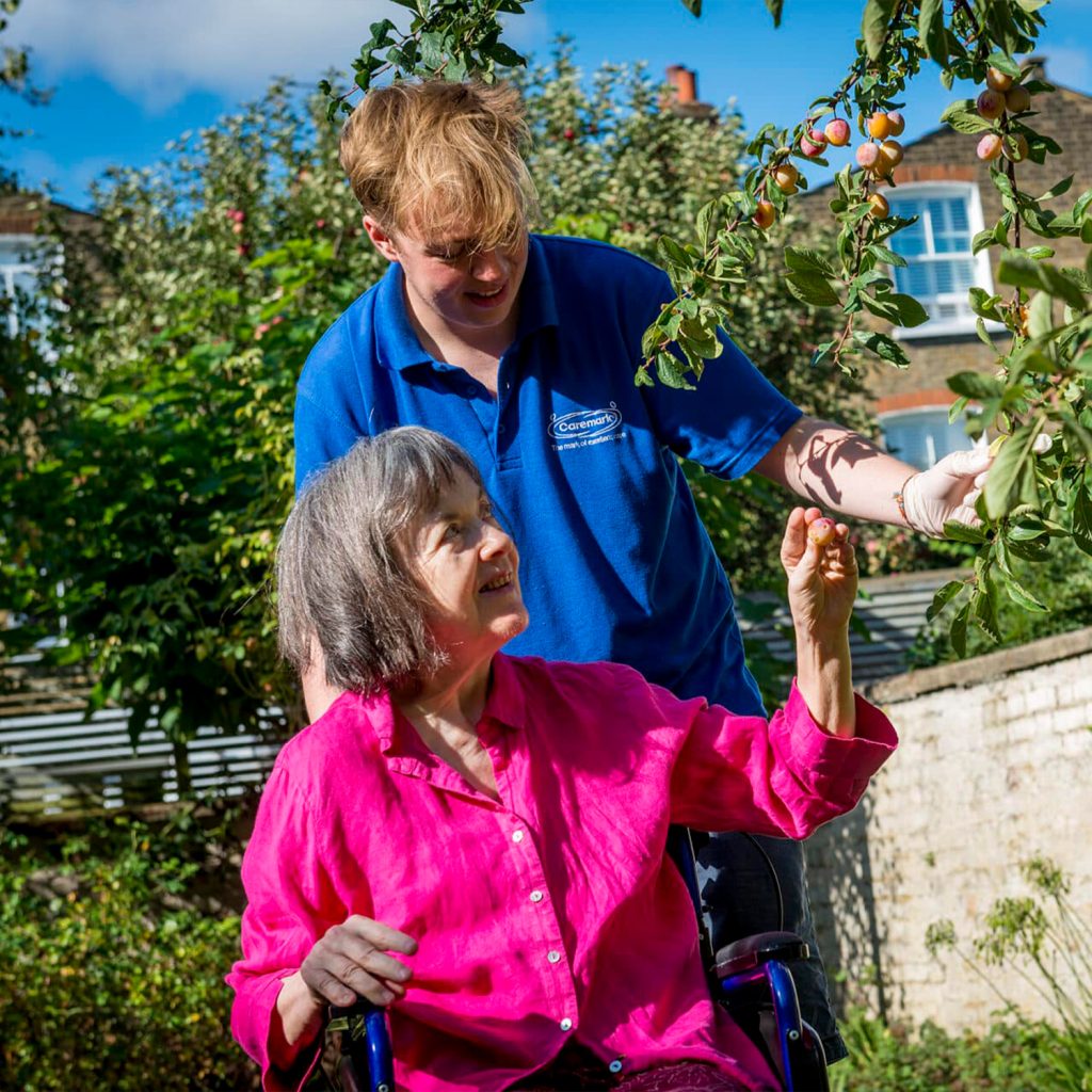 Caremark care worker with client